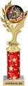 10.5 inch Golden Leaf Color Insert Trophy w/ Column