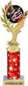 10.5 inch Golden Leaf Color Insert Trophy w/ Column
