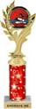 10.5 inch Golden Leaf Color Insert Trophy w/ Column