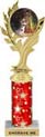 10.5 inch Golden Leaf Color Insert Trophy w/ Column