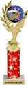 Golden Leaf Color Insert Trophy w/ Column