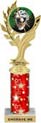 Golden Leaf Color Insert Trophy w/ Column