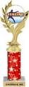 Golden Leaf Color Insert Trophy w/ Column