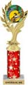 Golden Leaf Color Insert Trophy w/ Column