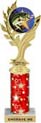 Golden Leaf Color Insert Trophy w/ Column