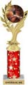 Golden Leaf Color Insert Trophy w/ Column