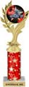 Golden Leaf Color Insert Trophy w/ Column