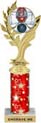 Golden Leaf Color Insert Trophy w/ Column