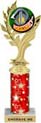 Golden Leaf Color Insert Trophy w/ Column