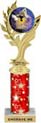 Golden Leaf Color Insert Trophy w/ Column