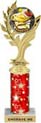 Golden Leaf Color Insert Trophy w/ Column