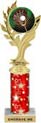 Golden Leaf Color Insert Trophy w/ Column