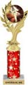 Golden Leaf Color Insert Trophy w/ Column