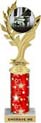 Golden Leaf Color Insert Trophy w/ Column