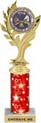Golden Leaf Color Insert Trophy w/ Column