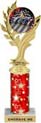 Golden Leaf Color Insert Trophy w/ Column