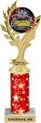 10.5 inch Golden Leaf Color Insert Trophy w/ Column