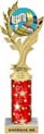 Golden Leaf Color Insert Trophy w/ Column