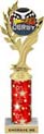 10.5 inch Golden Leaf Color Insert Trophy w/ Column