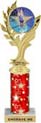 Golden Leaf Color Insert Trophy w/ Column