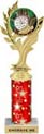 10.5 inch Golden Leaf Color Insert Trophy w/ Column