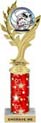 Golden Leaf Color Insert Trophy w/ Column