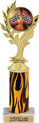 12.5 inch Golden Leaf Color Insert Trophy w/ Column
