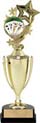 Gold Plastic Cup with Insert Holder Figurine