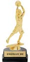 Trophy: Figure on marble tone horseshoe base