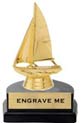 Trophy: Figure on marble tone horseshoe base