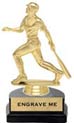 Trophy: Figure on marble tone horseshoe base