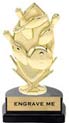 Trophy: Figure on marble tone horseshoe base