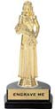 Trophy: Figure on marble tone horseshoe base