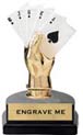 Trophy: Figure on marble tone horseshoe base