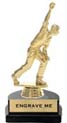 Trophy: Figure on marble tone horseshoe base