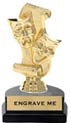Trophy: Figure on marble tone horseshoe base
