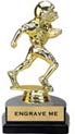 Trophy: Figure on marble tone horseshoe base