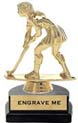 Trophy: Figure on marble tone horseshoe base