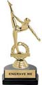 Trophy: Figure on marble tone horseshoe base