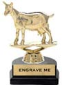 Trophy: Figure on marble tone horseshoe base
