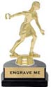 Trophy: Figure on marble tone horseshoe base