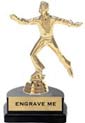 Trophy: Figure on marble tone horseshoe base