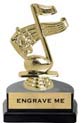 Trophy: Figure on marble tone horseshoe base