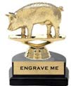 Trophy: Figure on marble tone horseshoe base
