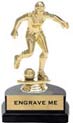 Trophy: Figure on marble tone horseshoe base