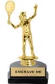 Trophy: Figure on marble tone horseshoe base