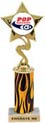 Star Color Insert Trophy w/ Column
