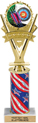 10.5 inch Five-Star Victory Color Insert Trophy w/ Column