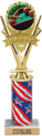 10.5 inch Five-Star Victory Color Insert Trophy w/ Column