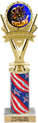 10.5 inch Five-Star Victory Color Insert Trophy w/ Column